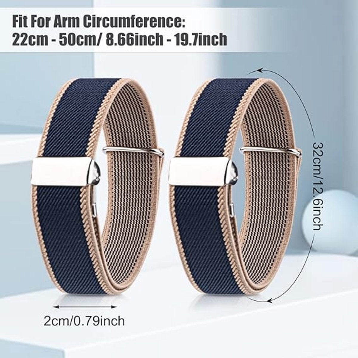 Sleeve Holder - 8 Pairs - Sleeve Holder - Sleeve Holders for Women and Men - Classic - Elastic - Women and Men - Sleeve Holders - Unisex Elastic Bracelets - Adjustable Shirt Sleeve Holders - Anti-Slip Bracelet - Multicolor