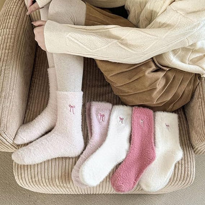 pairs - House socks - Women's house socks - Warm winter socks - Plush socks - Non-slip socks - Fluffy socks - Fuzzy slipper socks - Sleep socks - Coral fleece sleep socks - soft bed socks for women - for cold nights - pink