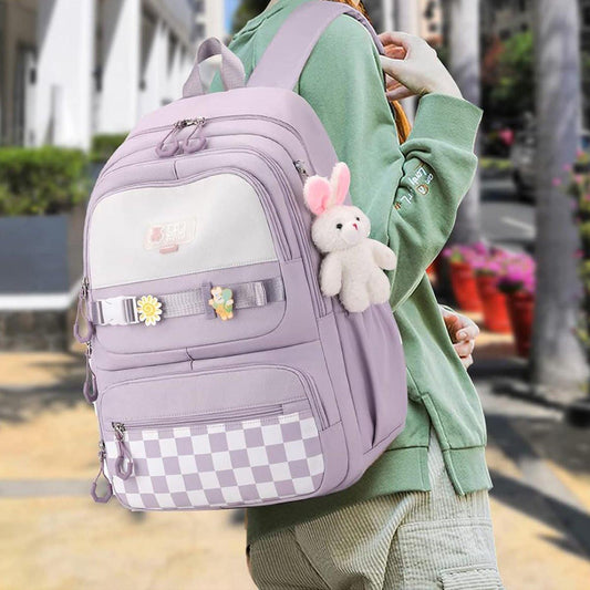 Backpack - Waterproof backpack for girls - laptop sleeve - Rucksack - laptop bag - Girl's Backpack - School backpack - lightweight school bag - School bag - Large capacity backpacks for Girls and Boys - Teenagers - Bookbag - School backpacks - Purple.