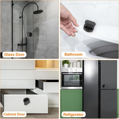 pieces - Door handle - Suction cup door grip - Suction cup handle - suction cup glass mirror door handle - suction cup handles for sliding doors - shower door handle - self-adhesive push-pull armrest - cabinet handles - for window, cabinet, toilet - 62x50