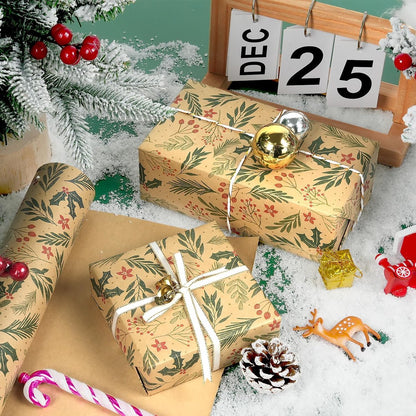 Wrapping paper - Christmas wrapping paper - Christmas gift paper - Wrapping paper with figures - 43 x 300cm - 1 Roll - Christmas paper wrapping paper for Christmas - Christmas paper wrapping paper for children - gift paper - Kraft gift paper - Christmas -