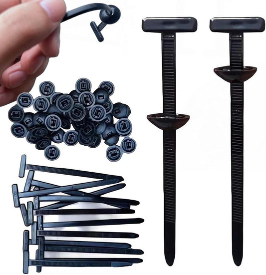 100 pieces - Nylon cable tie buckle - cable ties - nylon cable tie holder - self-locking plastic cable ties - self-locking nylon zip tie holder - for daily car repairs, home and office - 9*2 cm - black.