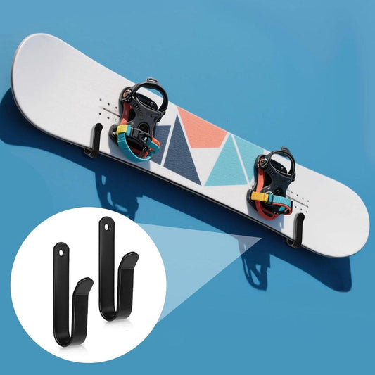 pieces - Skateboard wall mount - snowboard wall mount - snowboard wall mounting clips - horizontal snowboard storage - skateboard display rack stand - towel rack - towel hook - coat hook - with screws - for room, garage - 10*2*3.5 cm - black.