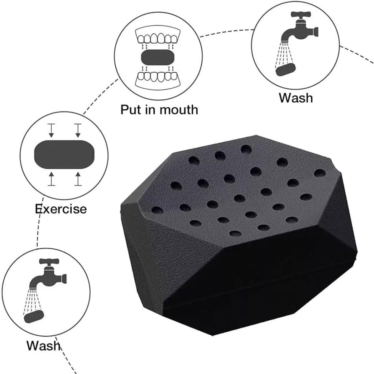 Jaw Trainer - 6 Piece Jawline Trainer - Jaw Training Balls - Jawline Trainer - Jaw Muscle Trainer - Face Trainer - Jaw Exercise - Slim Jawline - Mouth Exercise - Jaw Exercise for Men and Women - Facial Beauty Tool