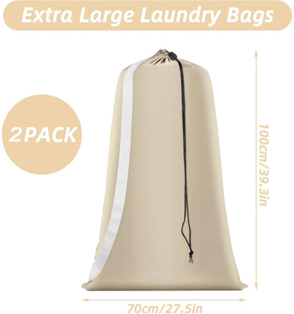 2 pieces - Laundry bag - Sturdy laundry bag - Travel laundry bag - Storage bag for dirty laundry - Large laundry bag - Washing machine laundry bag - Laundry net bag - Protective laundry bag for clothing - Laundry bags for laundry - with straps - with draw