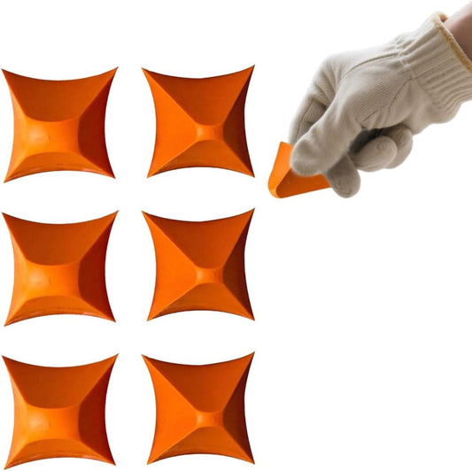 6 pieces - seam tools - reusable - silicone seam tools - silicone sealant tool - sealant applicator - kitchen and bathroom joint tool - orange color - 4/6/10/16mm.