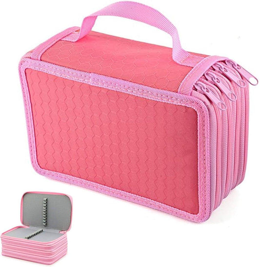 Pencil Case - Pencil Case with 72 compartments - Zippered Pencil Case - Large Pencil Case - Large Capacity - Pencil Case Organizer - Portable Pencil Case - Pen Case - with 4 compartments - for Colored Pencils, Markers, Pens - for children, students, staff.