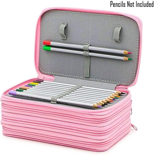 Pencil Case - Pencil Case with 72 compartments - Zippered Pencil Case - Large Pencil Case - Large Capacity - Pencil Case Organizer - Portable Pencil Case - Pen Case - with 4 compartments - for Colored Pencils, Markers, Pens - for children, students, staff.