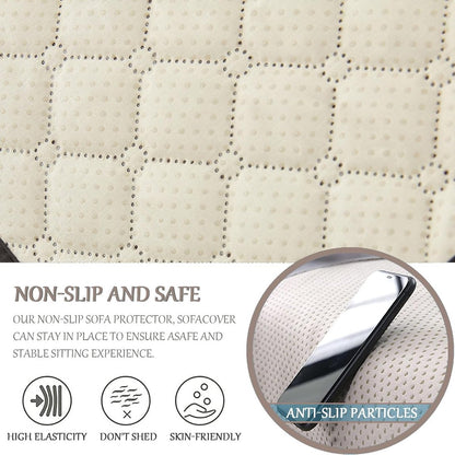 Sofa Cover - 3-Piece Set - Sofa Armrest Cover - Cushion Armrest Pad - Armchair Cover with Pockets - Sofa Protectors - Removable Headrest Cover - Sofa Remote Control Storage Bag - Non-Slip Furniture Protector