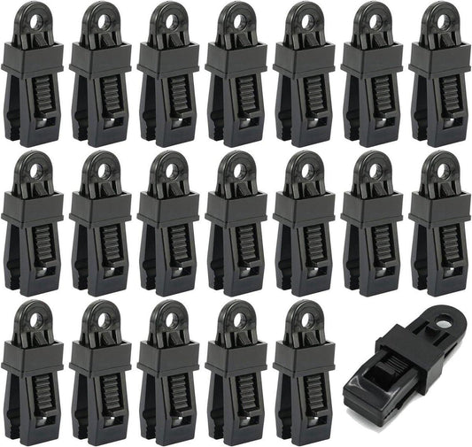 20 pieces - Tent clamps - Tarpaulin clips - Tent clip - tent clip awning clip - camping awning clip - crocodile clips - tarpaulin clip tarpaulin clip - for swimming pools, canopies, caravan awnings, car covers, outdoor tents, canopies and covers - 7.8*2.3.