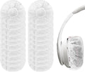 Elastic Headphone Hygiene Cases - 100 pieces - non-woven fabric headphone covers - replacement headphone hygiene cases - elastic stretch - universal - cover case 11cm - for home, sports and office - White