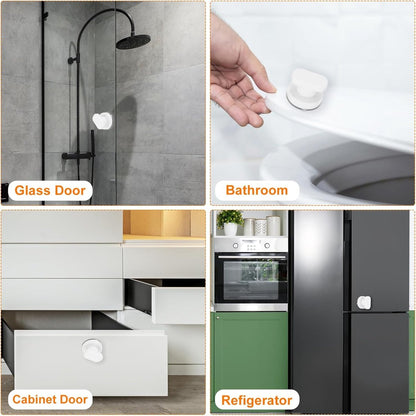 pieces - Door handle - Suction cup door grip - Suction cup handle - suction cup glass mirror door handle - suction cup handles for sliding doors - shower door handle - self-adhesive push-pull armrest - cabinet handles - for window, cabinet, toilet - 62x50