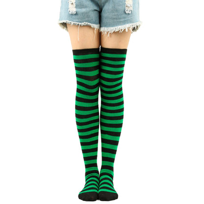 3 pairs - Socks - Christmas socks - knee socks - over-the-knee socks - long socks - high socks - elastic striped socks set - long striped Christmas socks - striped socks - sports socks - festive Christmas accessories - for cosplay costume parties