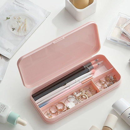 Pencil Case - Pen Pencil Case - Pencil Case - Pencil Case for Children and Adults - Exam Pencil Case - School Bag for Boys and Girls - plastic pencil case - pencil case - school supplies - compact stationery storage box - Back To School - Pink.