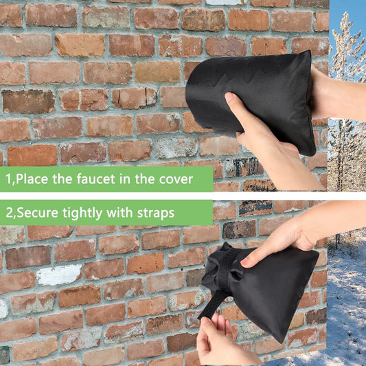 2 Pieces Frost Protection Cover - Frost protection cover for tap - Tap Freeze Cover - Frost-free Outdoor Tap Protection Cover - Outdoor Tap Covers - Frost Protection - Outdoor Tap Cover - Frost Protection for Facade Taps - Frost Cover - Anti-frost - Water