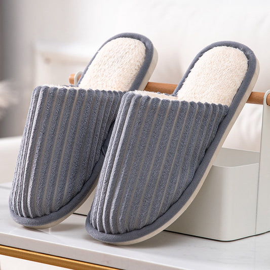 Slippers - 2 Pieces - women's slippers - men's slippers - House shoes - Grey men's slippers size 43-44 - Pink women's slippers size 39-40 - Couples - Nice and soft - Comfeet - Non-slip - Unisex - for autumn and winter - Pink and Grey
