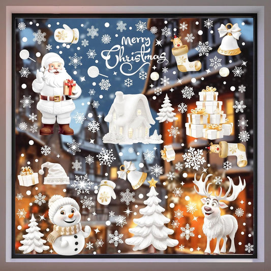 Christmas window stickers - 9 pieces - Window Decoration Stickers - Window Decoration Christmas - Christmas Decoration - Christmas Stickers - Window Stickers - Indoor Christmas Decoration - Reusable - Window Decoration - Christmas Decoration - PVC - Chris