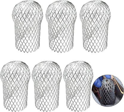 Downpipe leaf catcher - 6 Pieces - Wire mesh screen - Downpipe protector - Gutter guard - gutter guard - Against leaves in gutter - Leaf catcher - Anti-Clog - for preventing blockage and debris