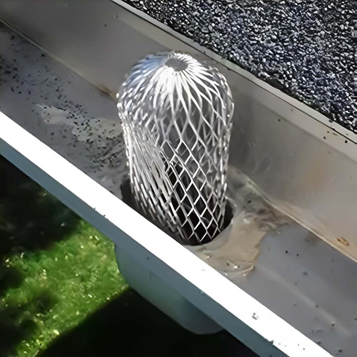 Downpipe leaf catcher - 6 Pieces - Wire mesh screen - Downpipe protector - Gutter guard - gutter guard - Against leaves in gutter - Leaf catcher - Anti-Clog - for preventing blockage and debris