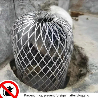 Downpipe leaf catcher - 6 Pieces - Wire mesh screen - Downpipe protector - Gutter guard - gutter guard - Against leaves in gutter - Leaf catcher - Anti-Clog - for preventing blockage and debris