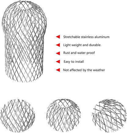 Downpipe leaf catcher - 6 Pieces - Wire mesh screen - Downpipe protector - Gutter guard - gutter guard - Against leaves in gutter - Leaf catcher - Anti-Clog - for preventing blockage and debris