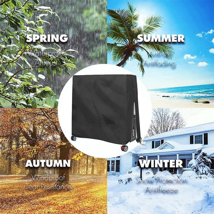 210D Waterproof Table Tennis Table Cover - Table Tennis Table Cover - Waterproof, windproof and UV-resistant - Dustproof - Table Tennis Table Protector - Protective Cover - Foldable Table Tennis Table Cover for Indoor and Outdoor Use - Black - 165×70×185c