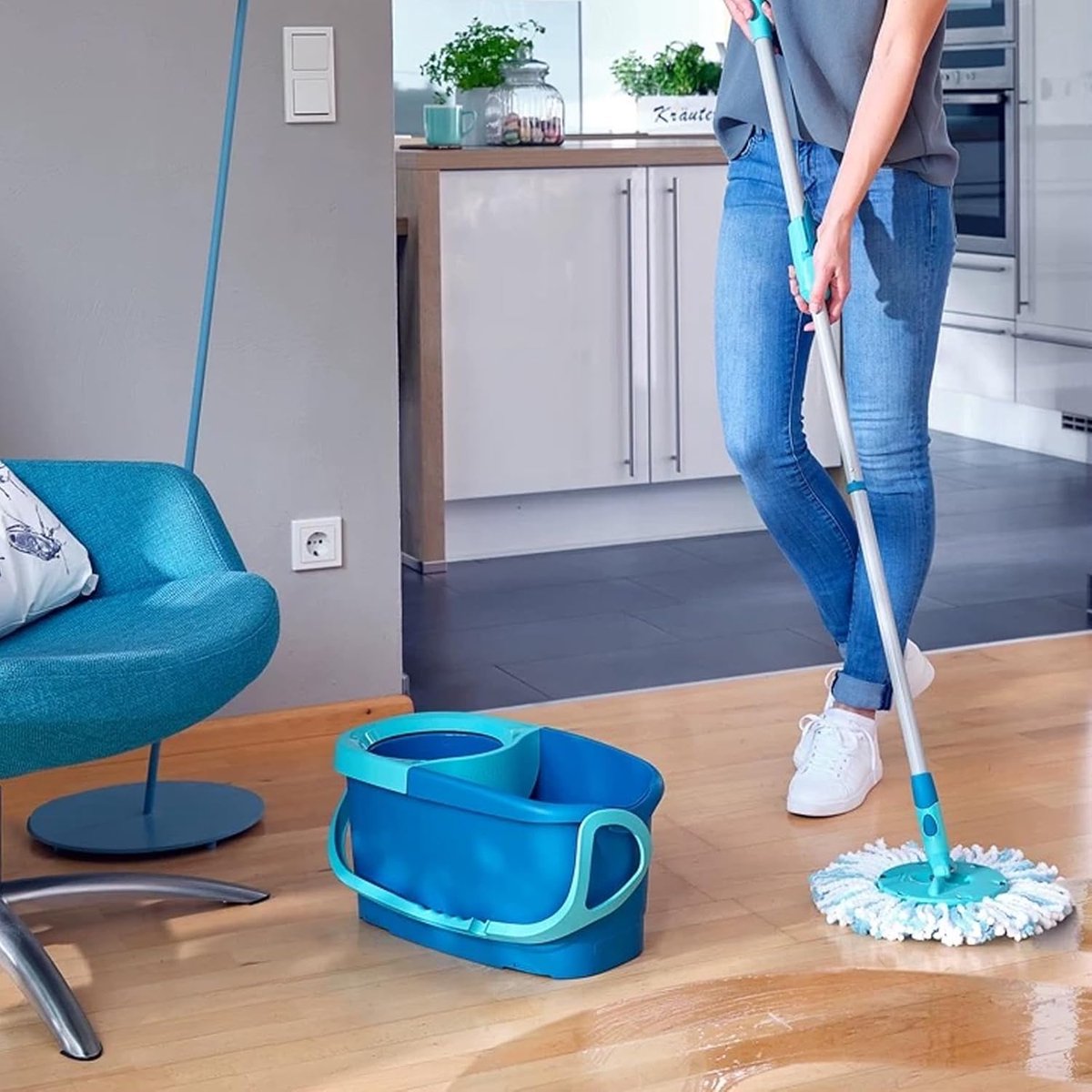 3 pieces - Mop refill - Replacement mop head - Suitable for Leifheit Clean Twist Disc Mop - Clean Twist Disc Mop Head - Mop Head Replacement Covers - Replacement Clean Twist Disc Mop - efficient water absorption - strong cleaning - 35 cm