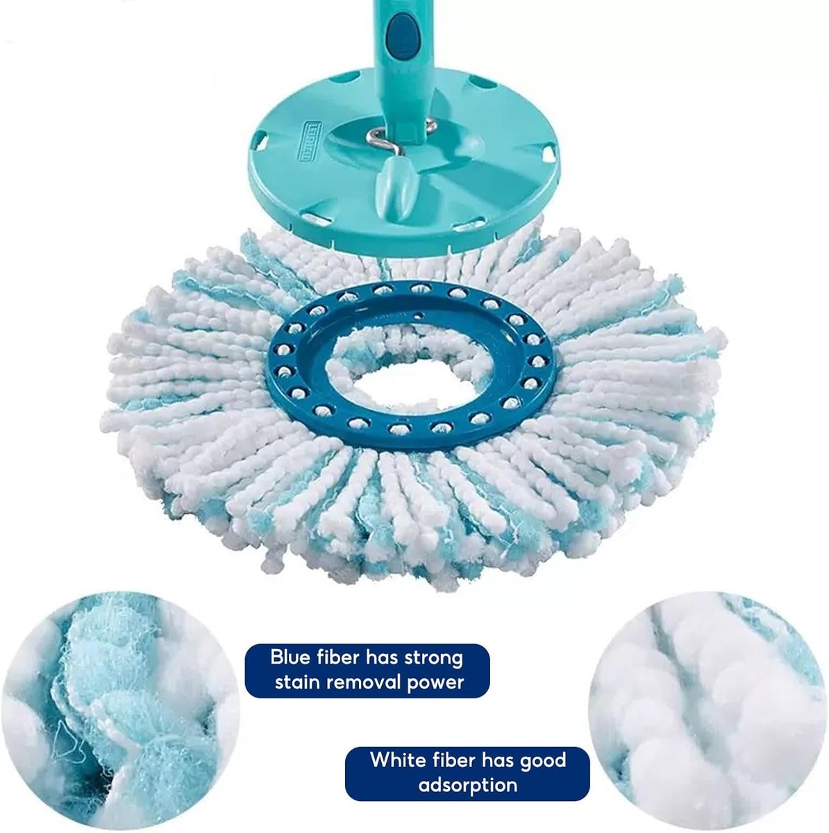 3 pieces - Mop refill - Replacement mop head - Suitable for Leifheit Clean Twist Disc Mop - Clean Twist Disc Mop Head - Mop Head Replacement Covers - Replacement Clean Twist Disc Mop - efficient water absorption - strong cleaning - 35 cm