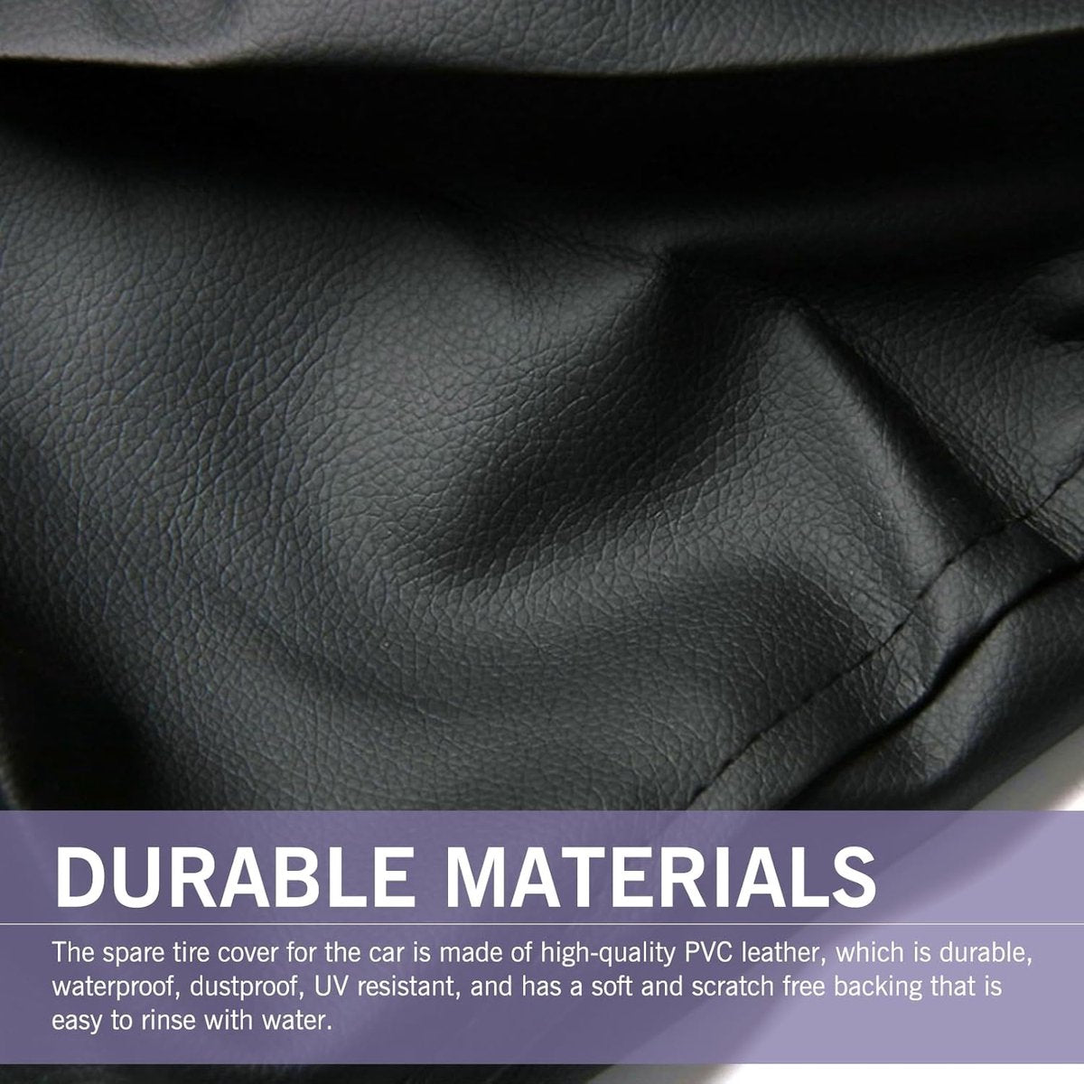 Tire cover - 14 inch - Tire covers - Spare tire cover - Tire dust cover - Spare wheel dust cover - Car tire protective cover - Spare wheel protective cover - Tire storage cover - PVC leather - Dust cover - suitable for tire diameters 65-69 cm - Black