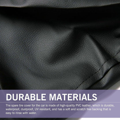 Tire cover - 14 inch - Tire covers - Spare tire cover - Tire dust cover - Spare wheel dust cover - Car tire protective cover - Spare wheel protective cover - Tire storage cover - PVC leather - Dust cover - suitable for tire diameters 65-69 cm - Black