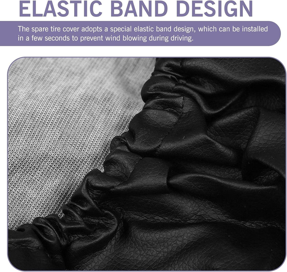 Tire cover - 14 inch - Tire covers - Spare tire cover - Tire dust cover - Spare wheel dust cover - Car tire protective cover - Spare wheel protective cover - Tire storage cover - PVC leather - Dust cover - suitable for tire diameters 65-69 cm - Black