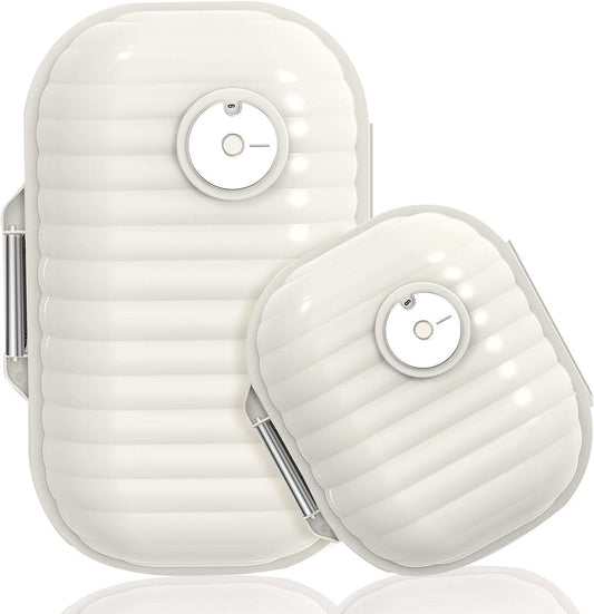 2-Piece 7-Day Pill Box - travel medicine boxes - 7-day medicine box - Medicine box with sturdy closure - Pill box - waterproof - for pills, storage, sorting and more - Pill boxes with 7 compartments - Portable - Large+Small.