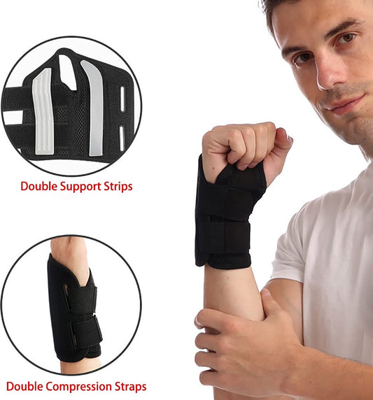 1 Pair Wrist Brace - Night Sleep Wrist Brace - Wrist Bandage - Wrist Reinforcer - Applicable wrist circumference less than 22 cm - Wrist Protection - Adjustable - cushioned support for pain relief in the carpal tunnel, tendinitis, and arthritis.