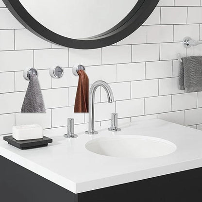 5 pieces - 42*22 mm - towel holders - self-adhesive round towel holders - towel hooks for wall mounting - no drilling required - push-in towel rack - for kitchen, bathroom, kitchen hooks - silver