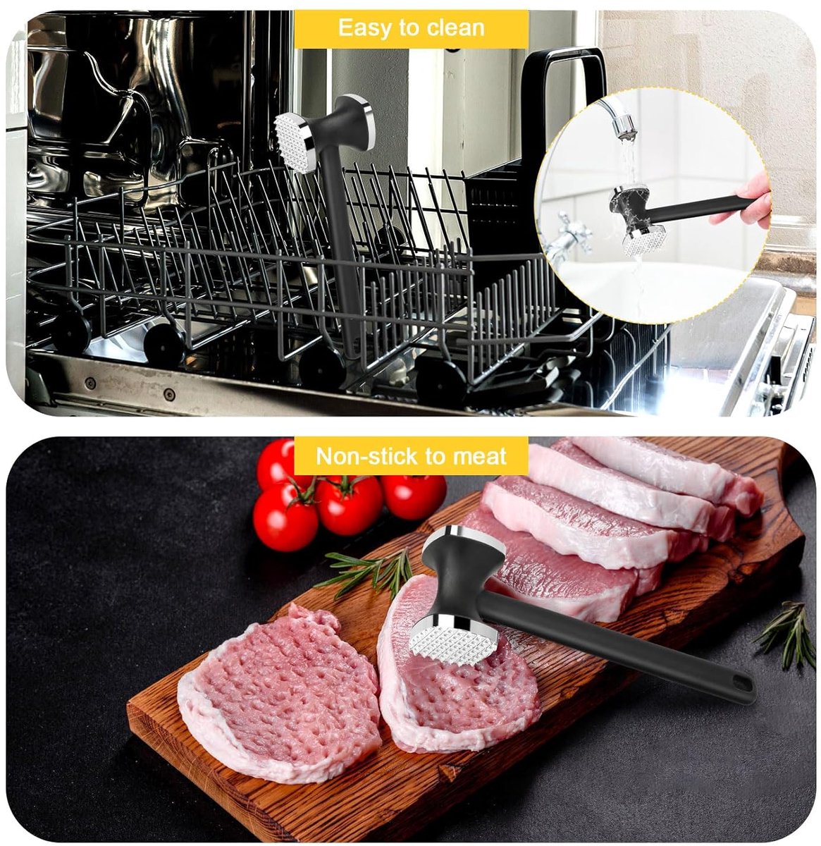Double-sided meat tenderizer - High quality - Ergonomic design
