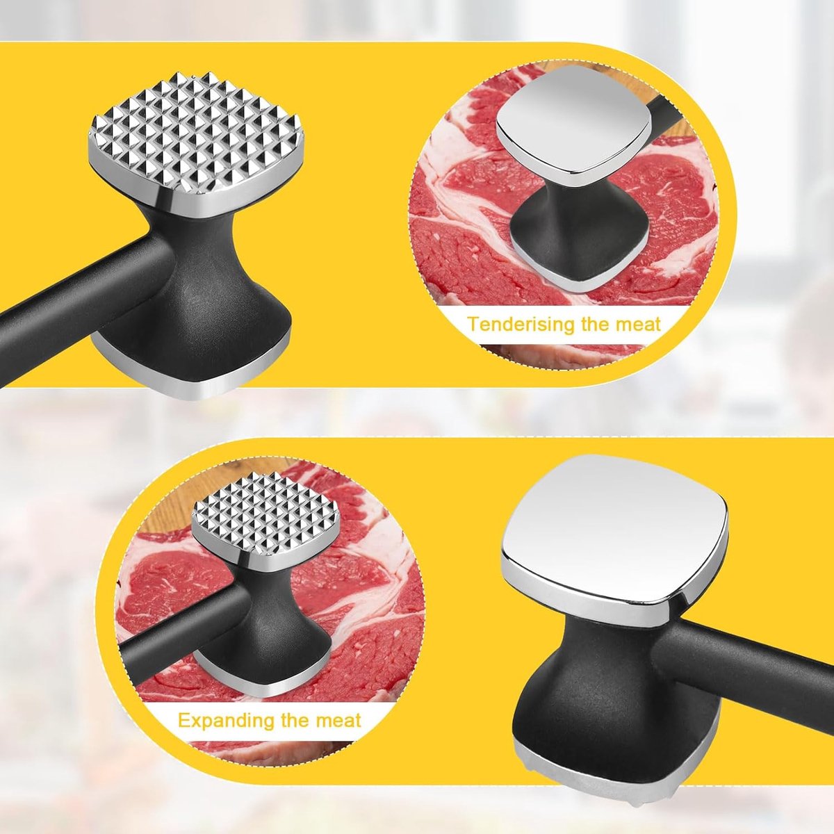 Double-sided meat tenderizer - High quality - Ergonomic design