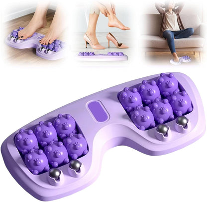 Foot massage device - Foot massage roller - Portable double foot massager roller - Massage ball - Foot massage - double foot massager roller for relieving plantar fasciitis pain and improving circulation, portable foot massager tool.