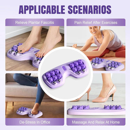 Foot massage device - Foot massage roller - Portable double foot massager roller - Massage ball - Foot massage - double foot massager roller for relieving plantar fasciitis pain and improving circulation, portable foot massager tool.