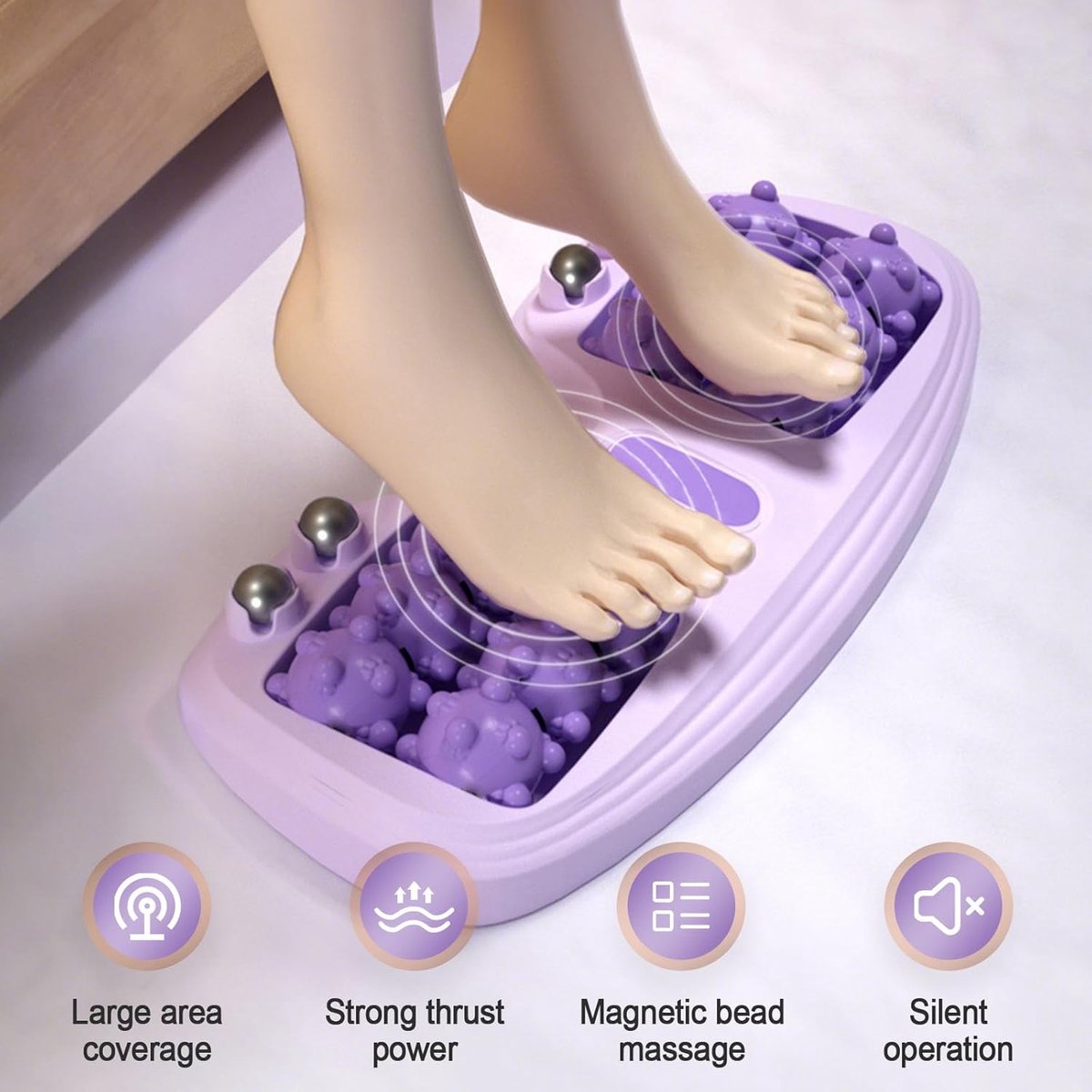 Foot massage device - Foot massage roller - Portable double foot massager roller - Massage ball - Foot massage - double foot massager roller for relieving plantar fasciitis pain and improving circulation, portable foot massager tool.