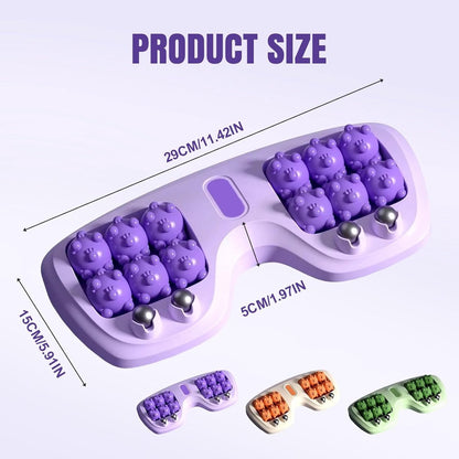 Foot massage device - Foot massage roller - Portable double foot massager roller - Massage ball - Foot massage - double foot massager roller for relieving plantar fasciitis pain and improving circulation, portable foot massager tool.