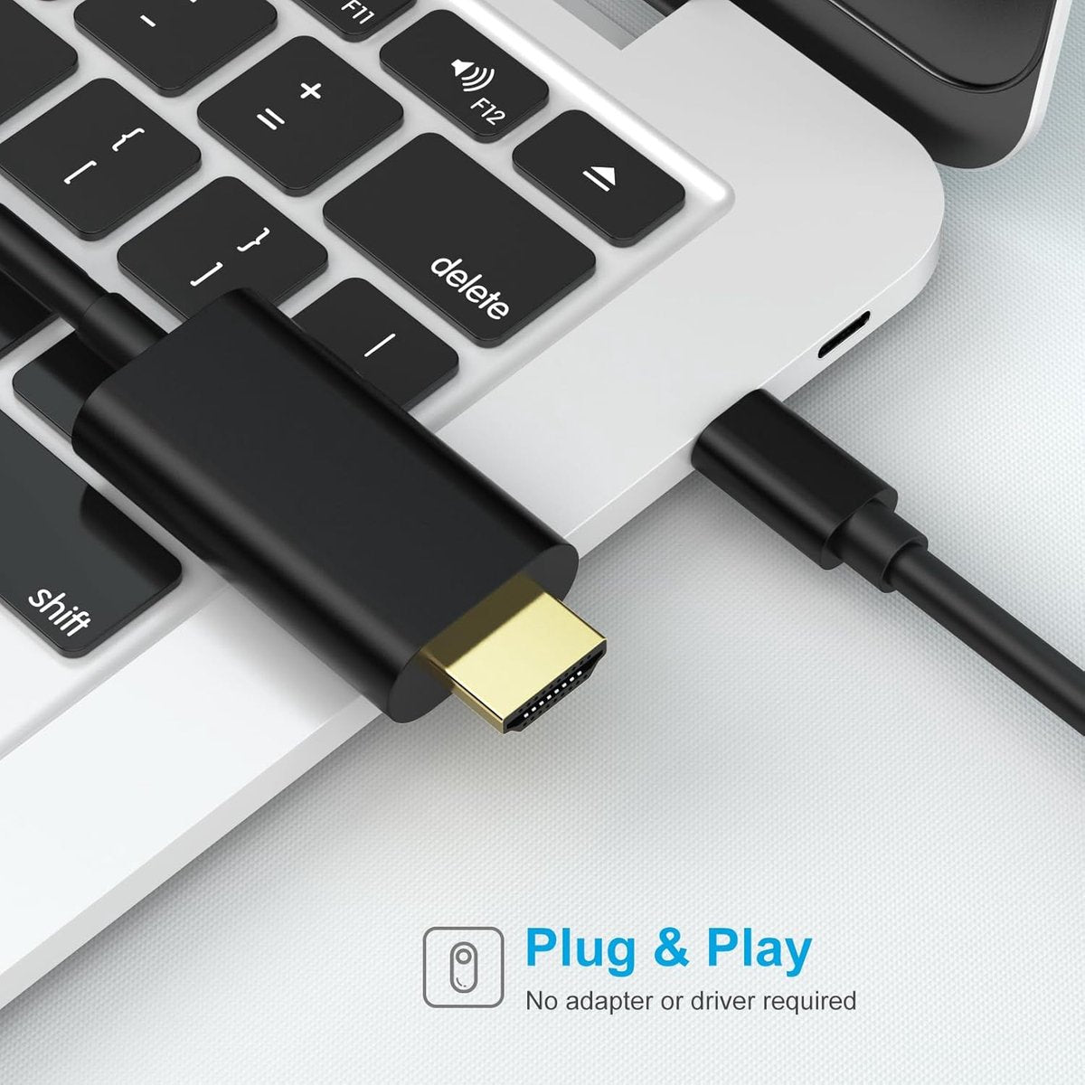 USB C to HDMI cable (6FT) - USB C HDMI cable - 4K Ultra HD, High-Speed - USB C HDMI cable - HDMI USB C cable - HDMI to USB C cable - USB Type C to HDMI cable for home office.