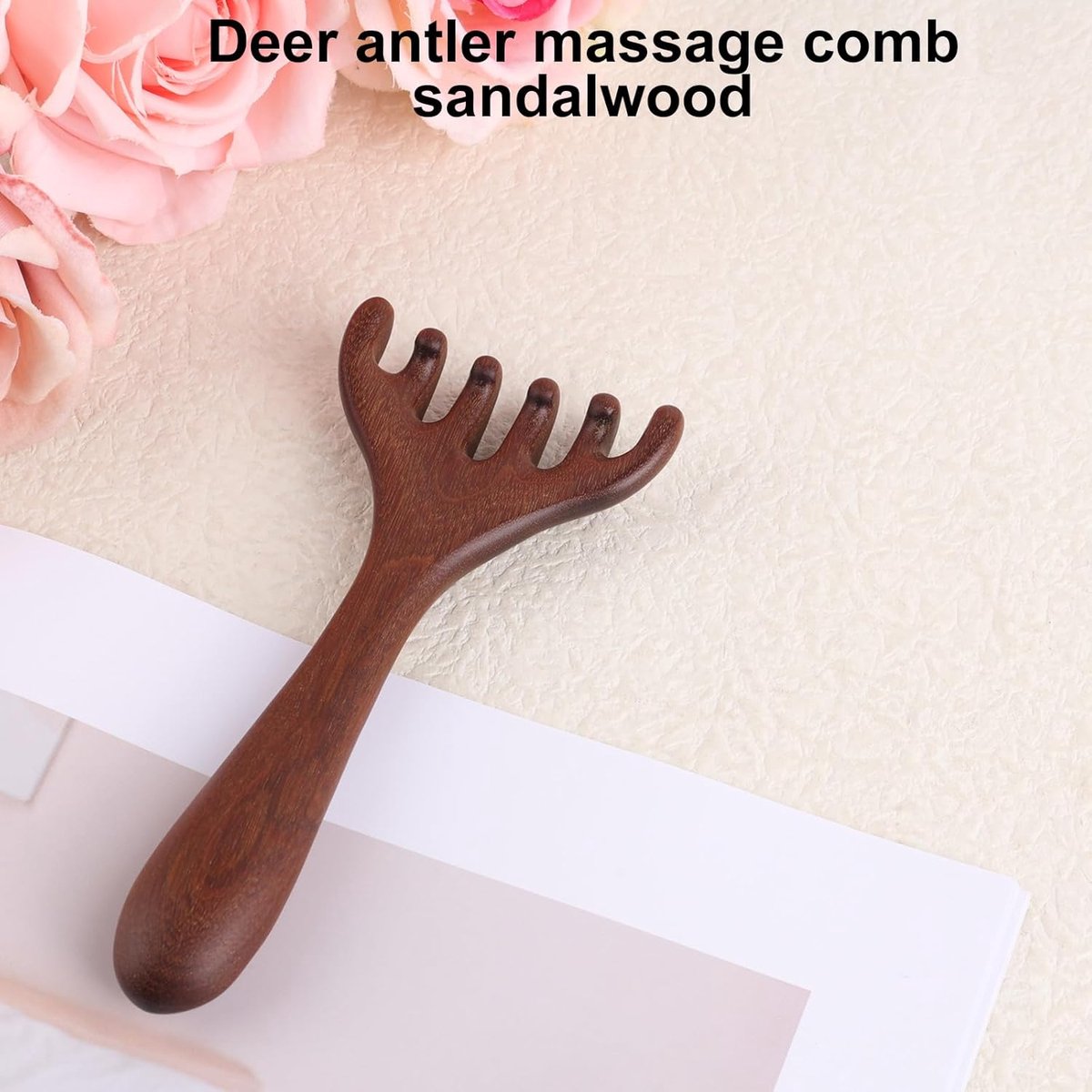 BOXOB 2pcs Wooden Head Massager, Portable Head Scratcher for Deep Relaxation Durable Wooden Comb Wooden Scalp Massager Gift for Family and Friends.