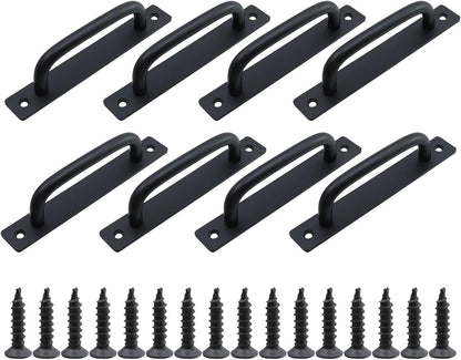 8 Pieces Door Handle - Kitchen Cabinet Handles - Cabinet Handles - Handles for Small Doors - 5" Hole in the Center Aluminum Alloy Cabinet Handles - Kitchen Cabinet Handle - For Drawer Cabinets, Cabinets, Kitchen, Wardrobe and Drawer Handles - Black