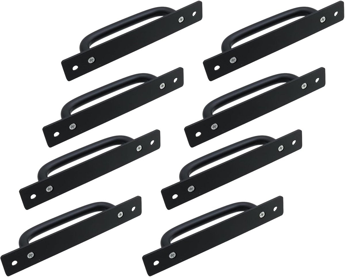 8 Pieces Door Handle - Kitchen Cabinet Handles - Cabinet Handles - Handles for Small Doors - 5" Hole in the Center Aluminum Alloy Cabinet Handles - Kitchen Cabinet Handle - For Drawer Cabinets, Cabinets, Kitchen, Wardrobe and Drawer Handles - Black