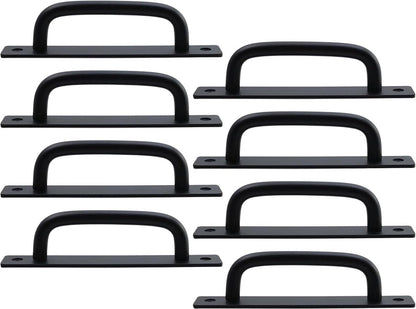 8 Pieces Door Handle - Kitchen Cabinet Handles - Cabinet Handles - Handles for Small Doors - 5" Hole in the Center Aluminum Alloy Cabinet Handles - Kitchen Cabinet Handle - For Drawer Cabinets, Cabinets, Kitchen, Wardrobe and Drawer Handles - Black