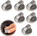 Oven Knobs - 6 Pieces Hob Knob - 6mm Knob Cover - Universal Knob Set for Gas Hob - Universal Gas Stove Hob Oven Knob Set - Knobs for Hob, Gas Stove and Oven - Precise Oven Temperature Control Knob.