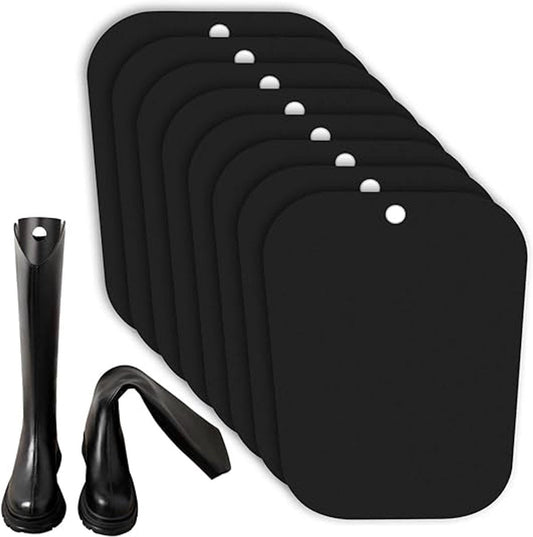 8 pieces - Boot trees - Boot Shapers - Boot filler - Boot stretcher - Stretcher - plastic boot trees for women - high boot supports - boot supports - reusable inserts - shoe care accessory - 35*28 cm - black.