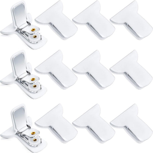 12 pieces - Duvet clips - Quilted duvet clips - with foam and metal - Duvet clamps - Duvet pegs - Clamps - Clips - Sturdy duvet clips - Bedding accessories - for duvets, blankets and sheets - white