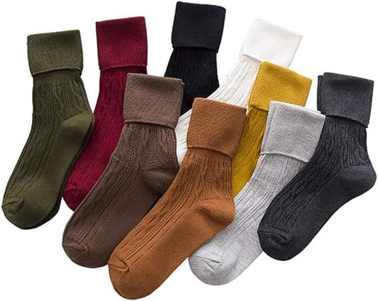 Socks - 9 Pairs - Women's Socks - Women's Socks Value Bundle Size 36/40 - socks - stockings - Women's Socks Solid Color - Long Socks - Autumn Socks - soft, absorbent, breathable - For Casual, Business, Sports and Leisure - For Autumn and Spring