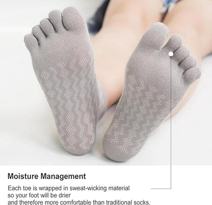 5 pairs of toe socks - Breathable - Round toe socks - Women - Orthopedic compression toe socks for women - Running socks - Yoga socks - Comfort socks - Cotton